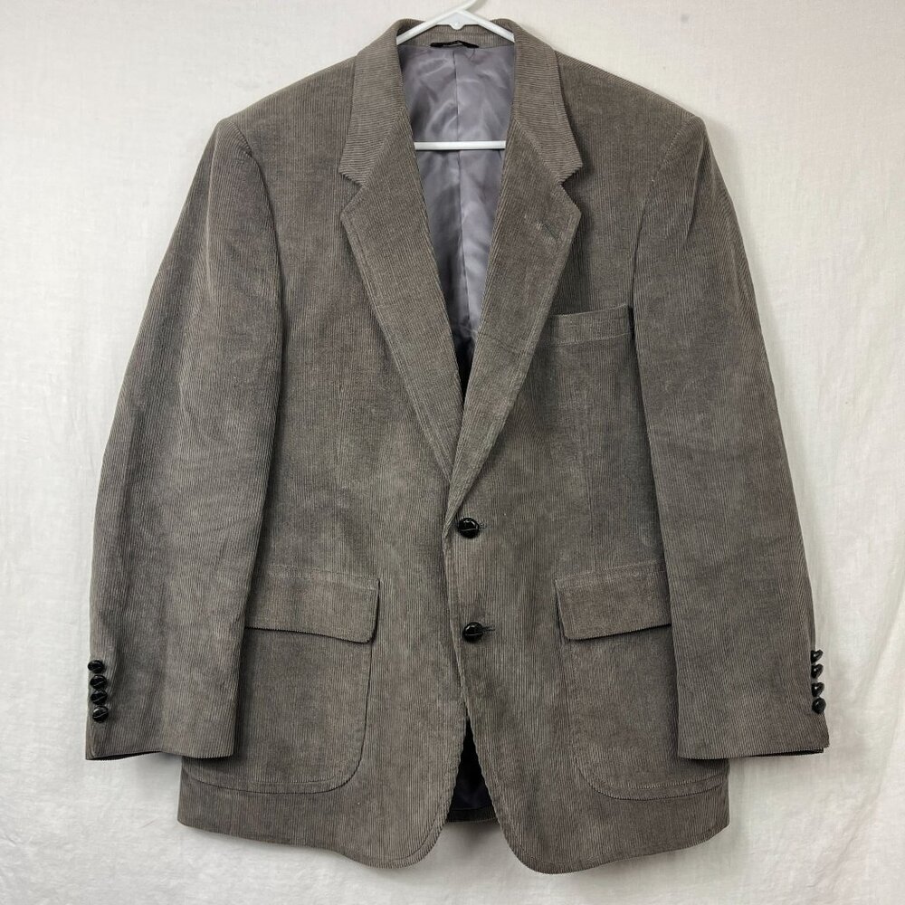 Vintage Wide Wale Corduroy Blazer Mens 44R Academia Teacher Preppy‎ Professor